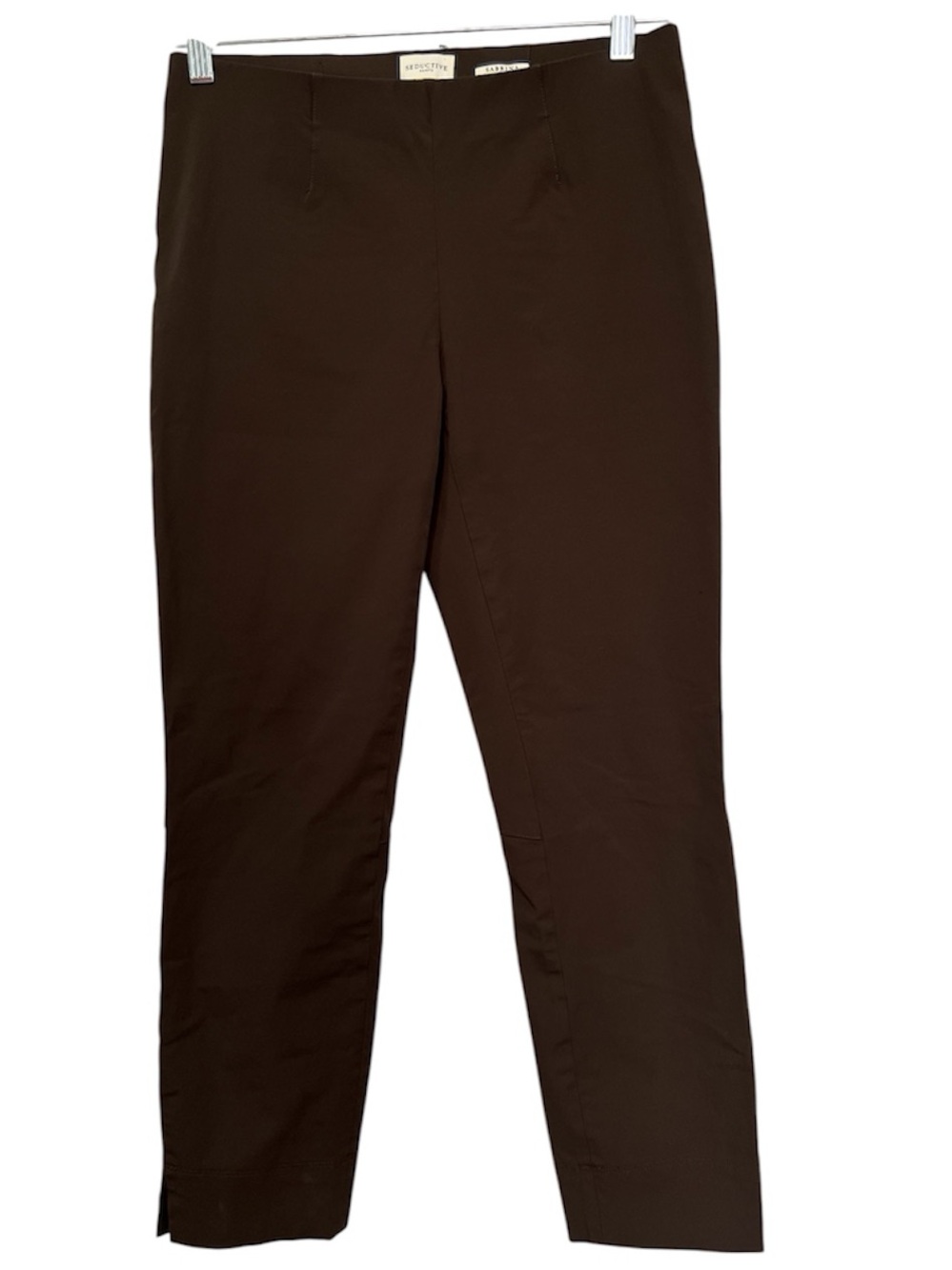 Seductive Sabrina 7/8 Brown Stretch Dress Pants size 40